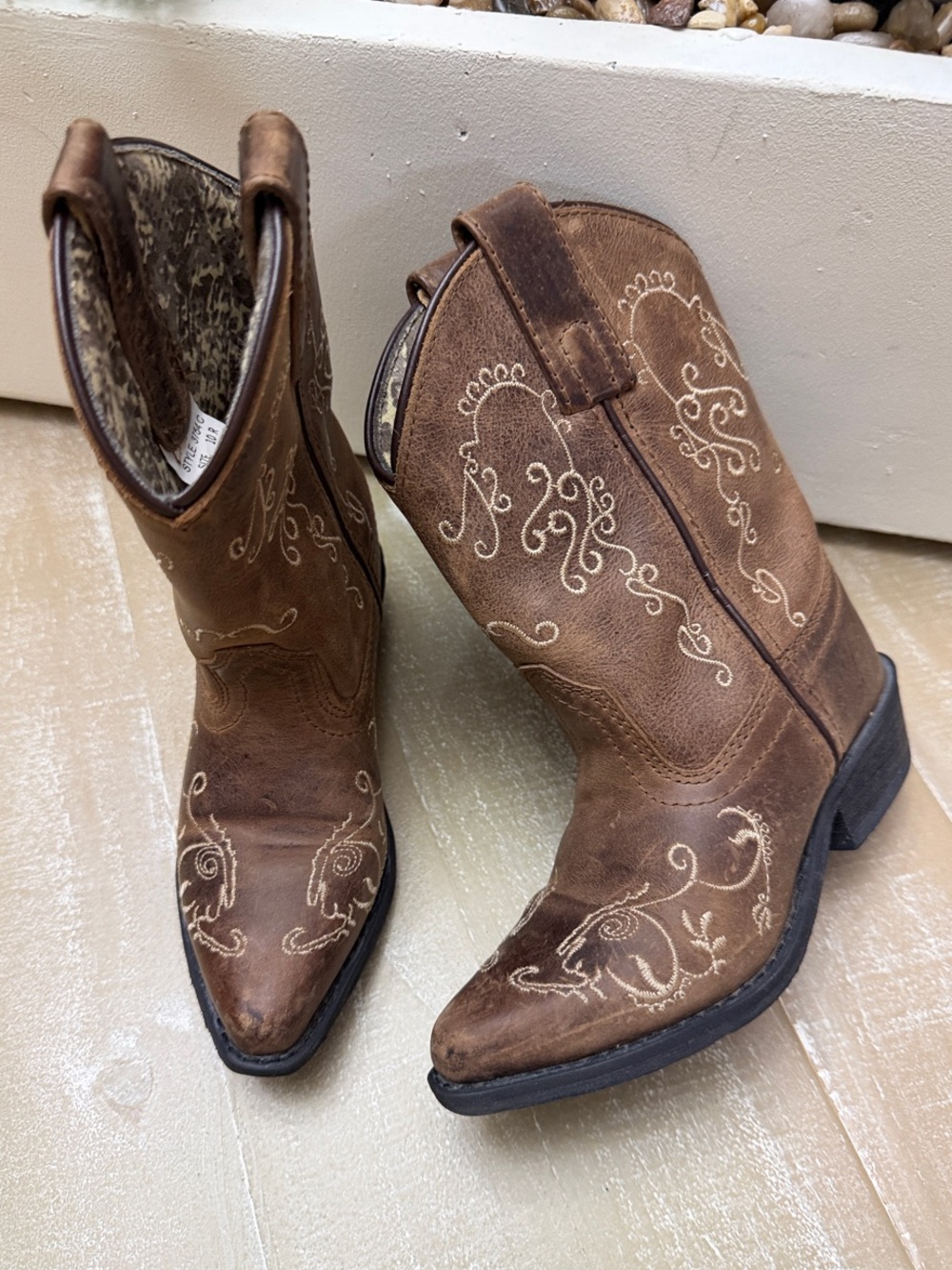 Smoky Mountain Boots Size 10 Girls Brown Snip Toe Boots